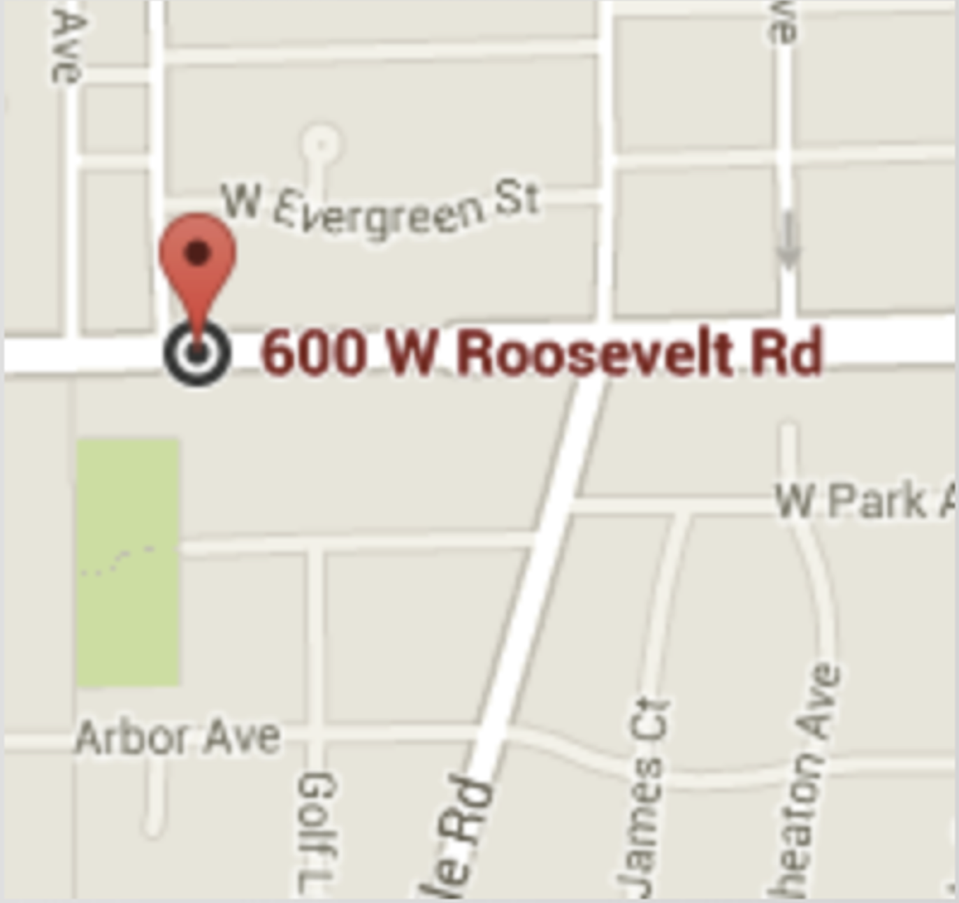 Map to 600 W Roosevelt Rd